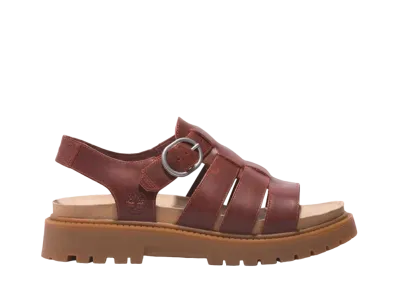 Timberland Women's Clairemont Way Fisherman Sandal "Dark Red"