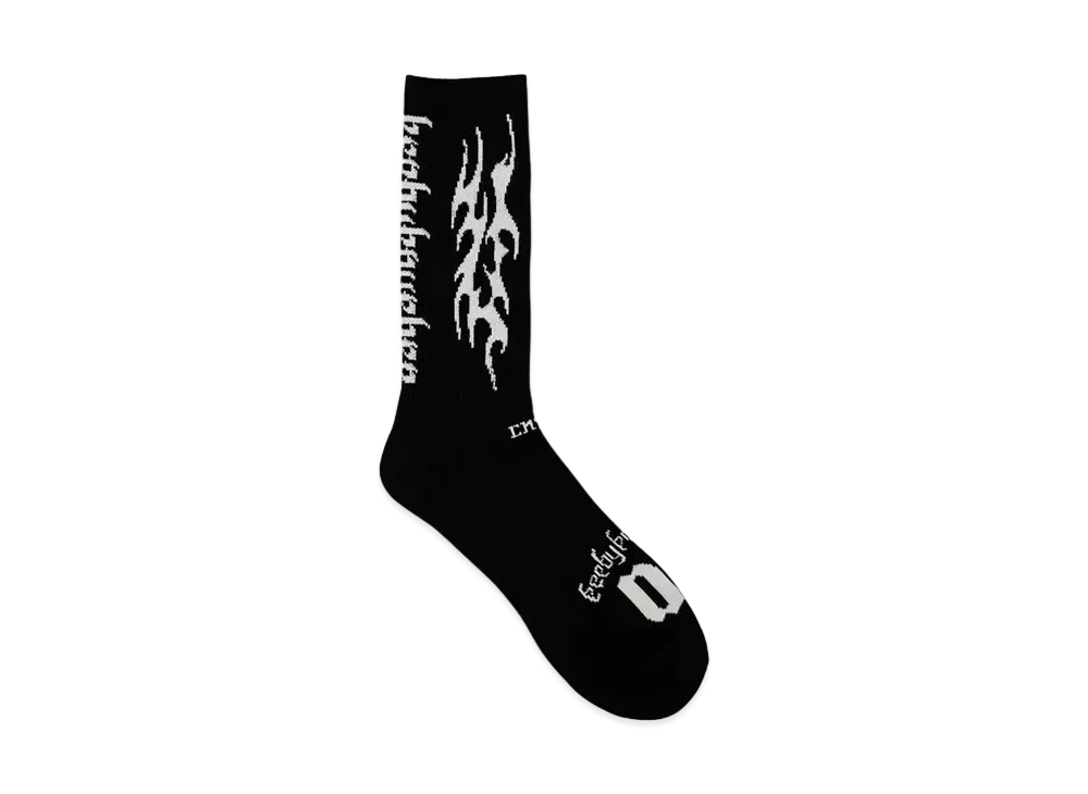T.C.R BY TOUCHER T.C.R TRIBAL FLAME SOCKS "BLACK/WHITE"