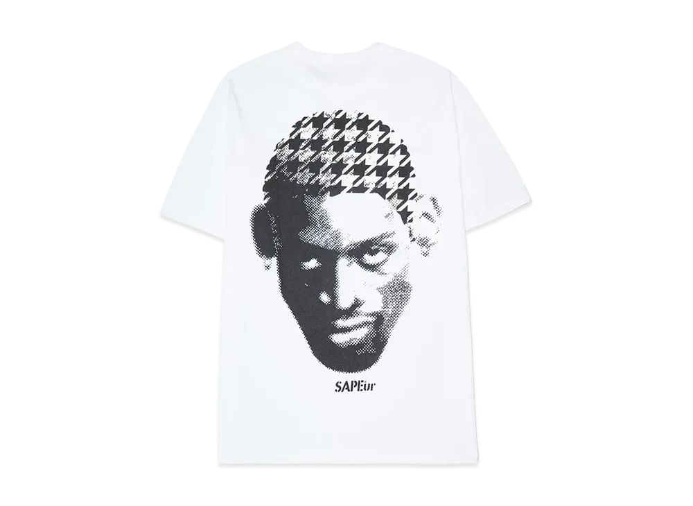 SAPEur Hounds Tooth Head S/S Tee "White"