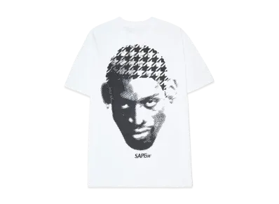 SAPEur Hounds Tooth Head S/S Tee "White"