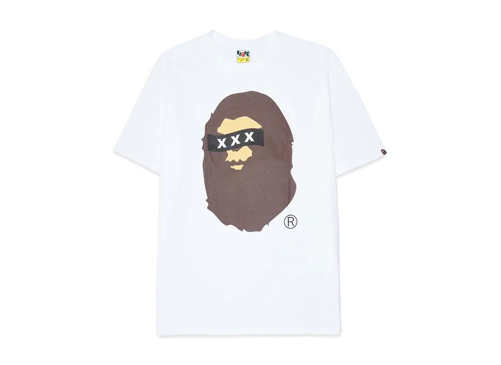A BATHING APE x GOD SELECTION XXX Ape Head Tee "White"