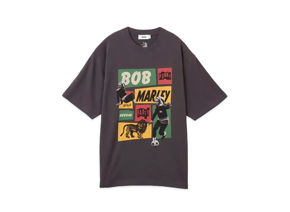 BOB MARLEY x atmos Punky reggae party T-shirt "Charcoal"
