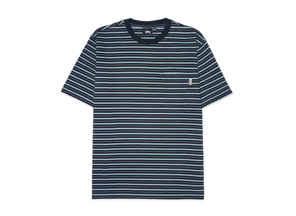 Stussy CLASSIC STRIPED CREW "Black"