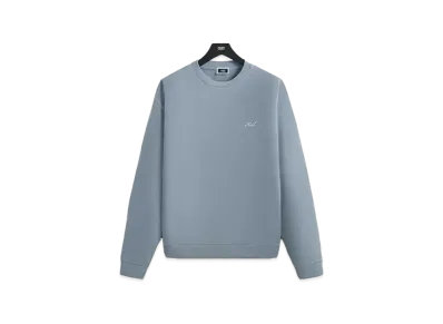 Kith Crystal Wash Interlock Vintage Crewneck "Light Indigo"