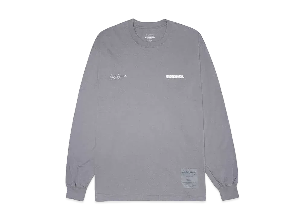 NEIGHBORHOOD x YOHJI YAMAMOTO Tee LS "Gray"