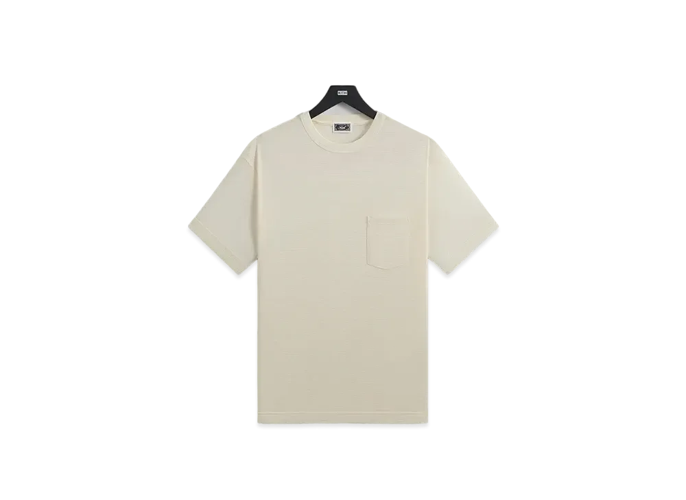 Kith Pointelle Mesh Leonard Pocket Tee "Sandrift"