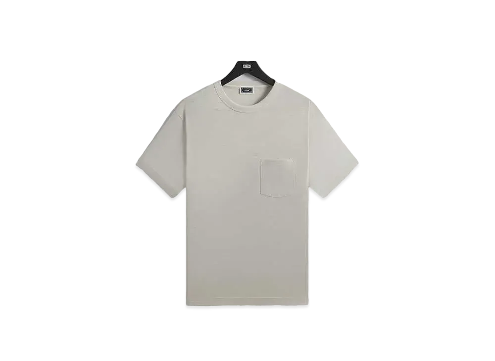 Kith Pointelle Mesh Leonard Pocket Tee "Concrete"