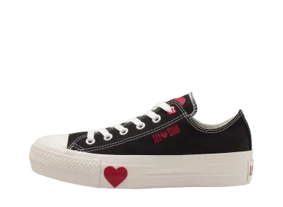 Converse Women's All Star PLTS Manyhearts OX "Black"