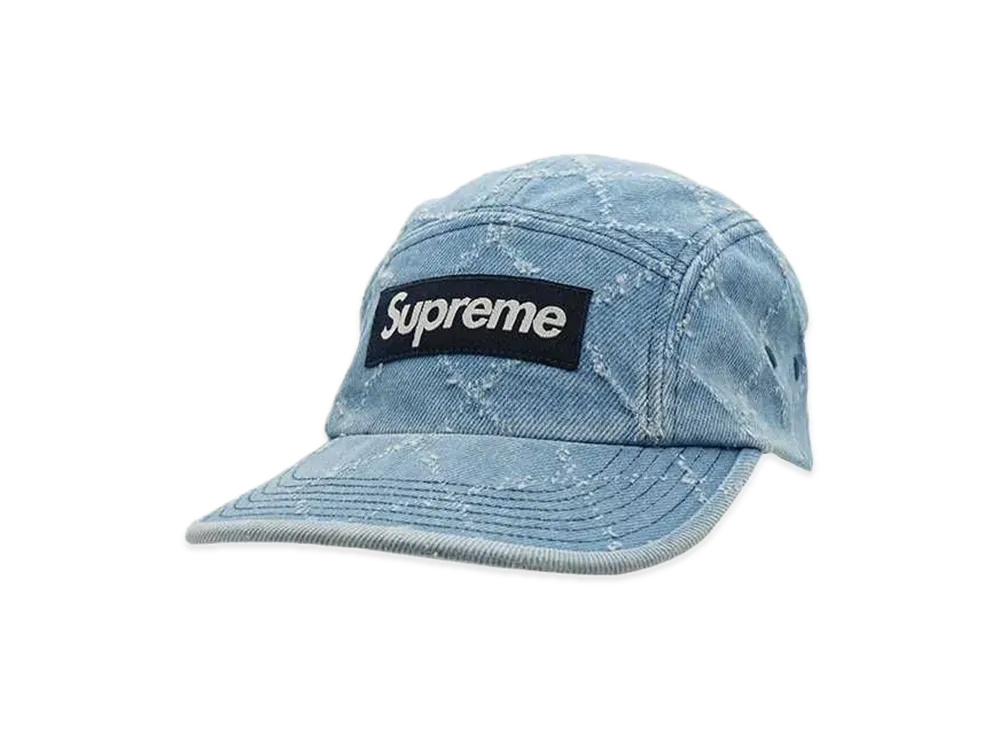 Supreme Punched Denim Camp Cap "Washed Indigo"
