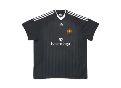 BALENCIAGA x Adidas Logo Print Football T-Shirt "Black"
