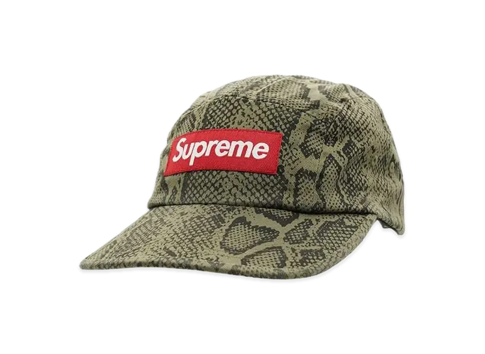 Supreme Washed Chino Twill Camp Cap "Snake"(24SS)