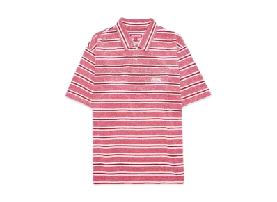 Supreme Stripe Terry S/S Polo "Red"