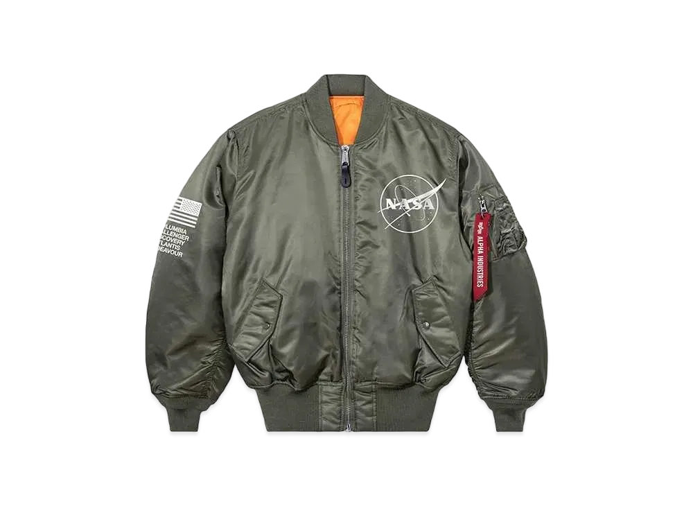 ANTI SOCIAL SOCIAL CLUB x NASA Alpha Industries MA-1 Nebula Jacket "Sage"
