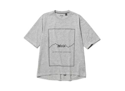 NANGA Dry Mix Frame Logo Tee "M.Grey"