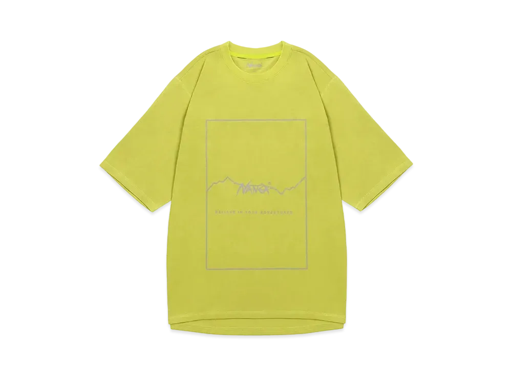 NANGA Dry Mix Frame Logo Tee "Mustard"