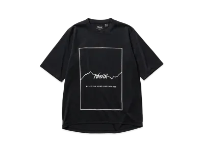 NANGA Dry Mix Frame Logo Tee "Black"