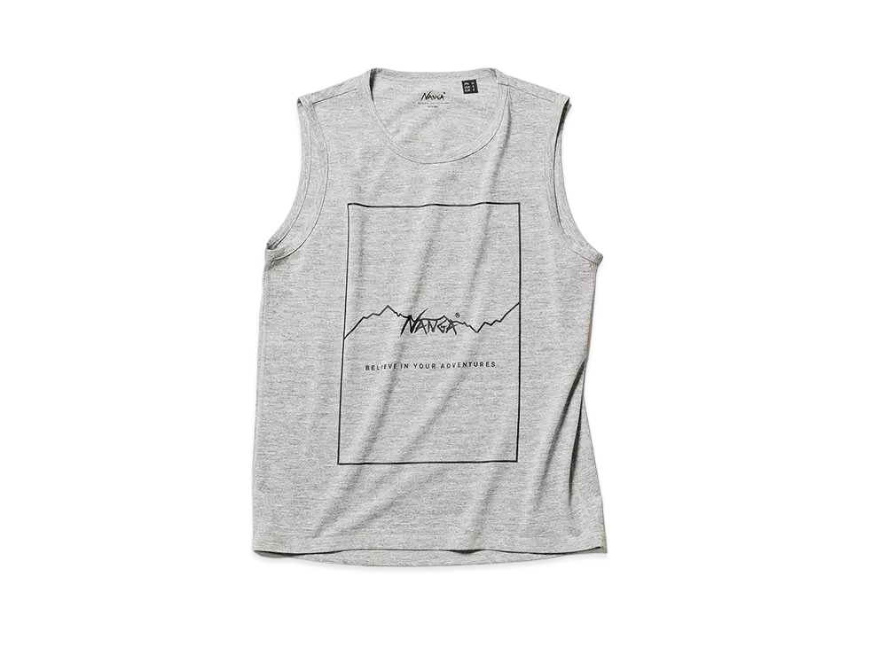 NANGA Dry Mix Frame Logo T/T "M.Grey"