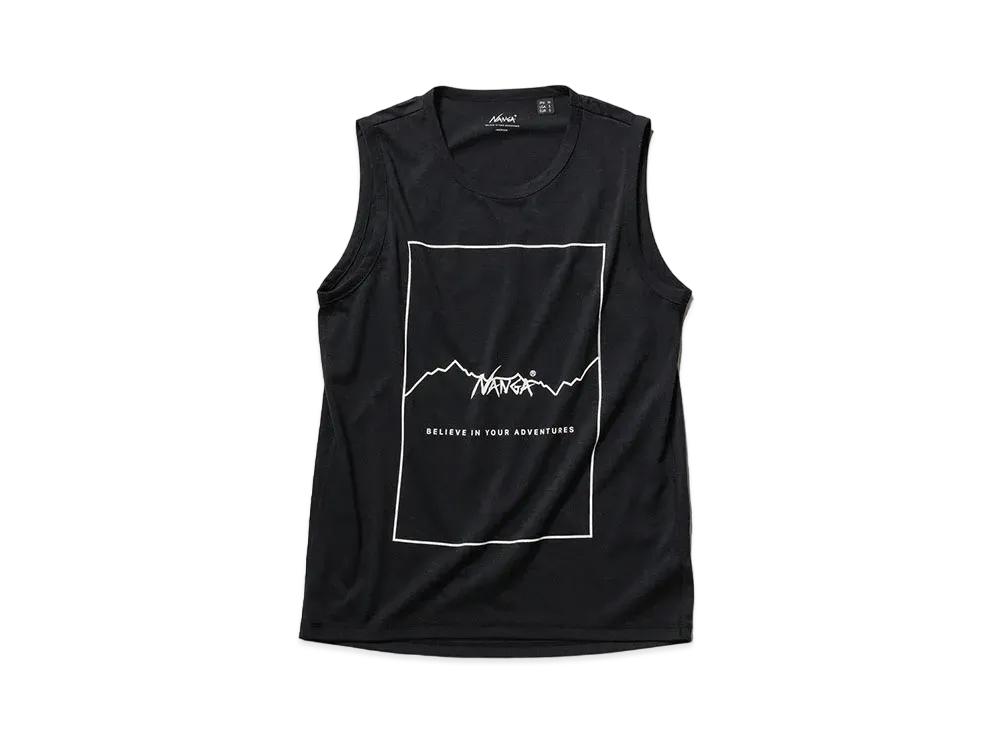 NANGA Dry Mix Frame Logo T/T "Black"