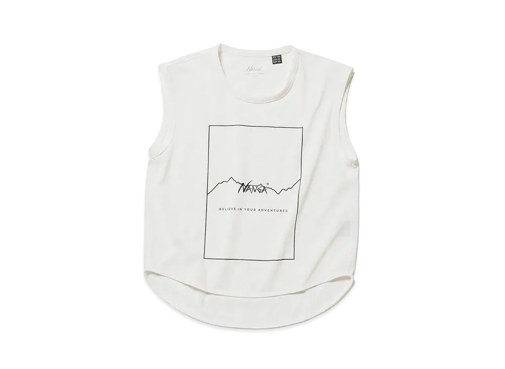 NANGA Dry Mix Frame Logo Compact Top "White"