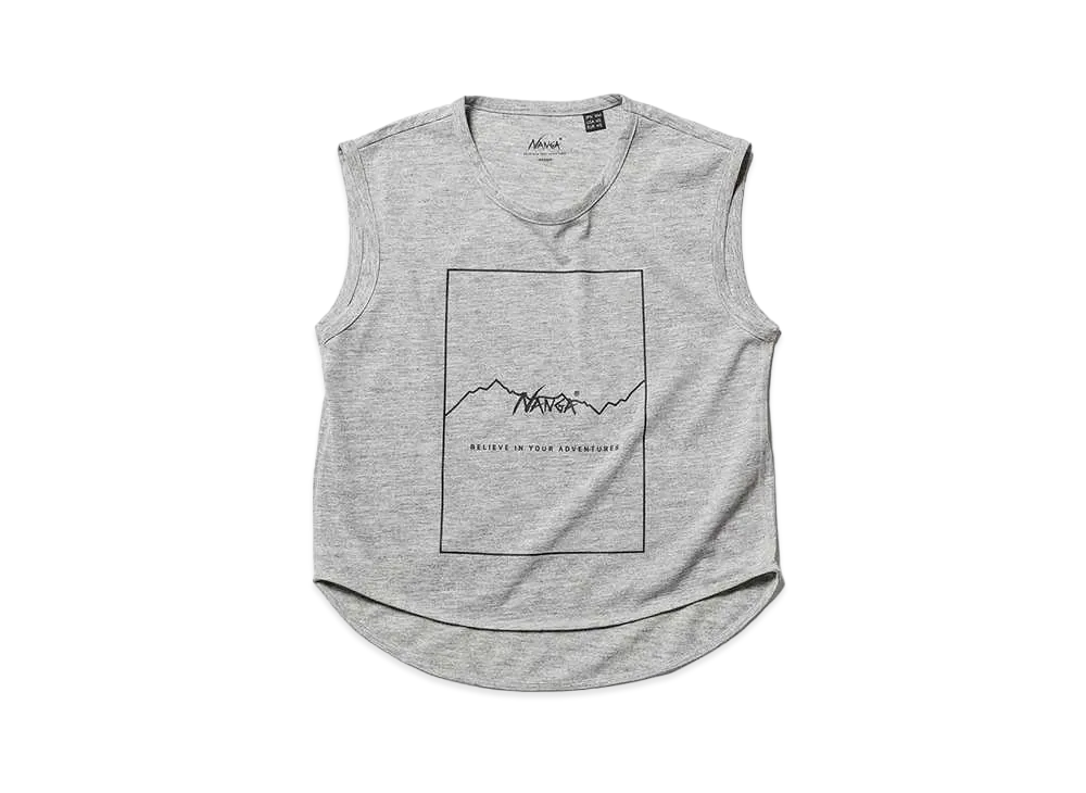 NANGA Dry Mix Frame Logo Compact Top "M.Grey"