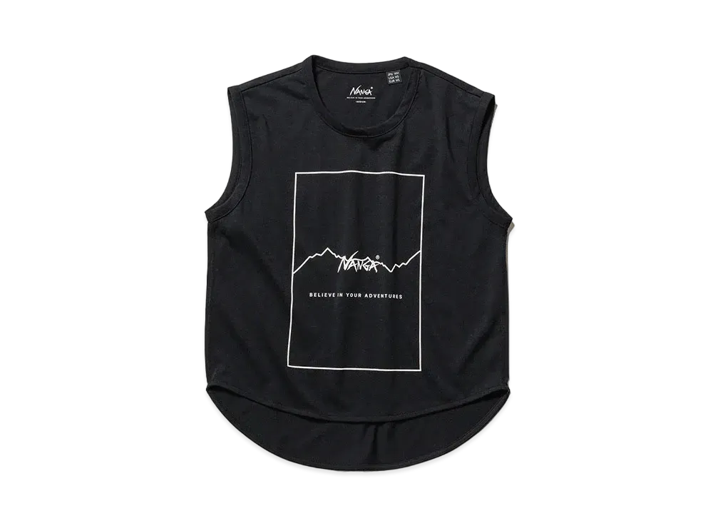 NANGA Dry Mix Frame Logo Compact Top "Black"