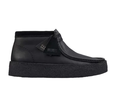 クラークス ワラビーカップブーツ "ブラックレザー"