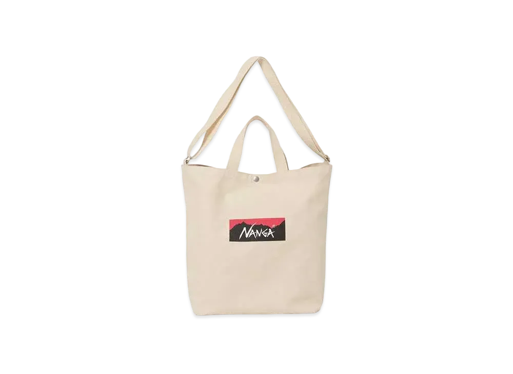 NANGA Logo Canvas Tote 2 Way Bag "Natural"