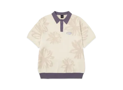 HUF Summer 24 Flower Knit Polo "Ivory"