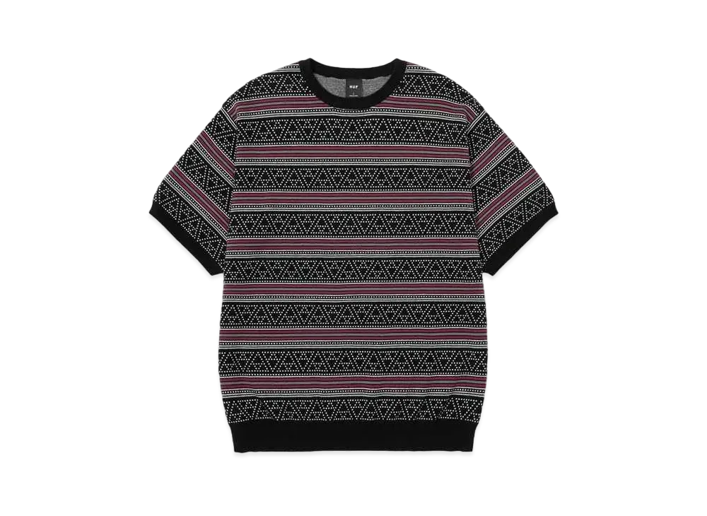 HUF Summer 24 TT Jacquard Sweater Crew "Black"