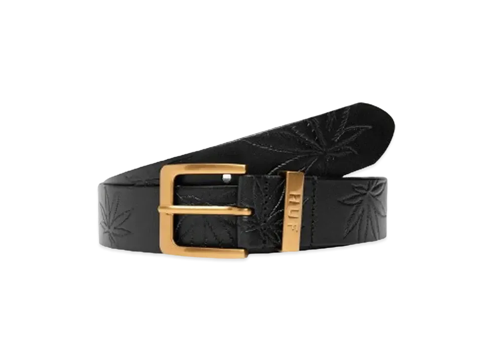 HUF Plantlife Leather Belt "Black"