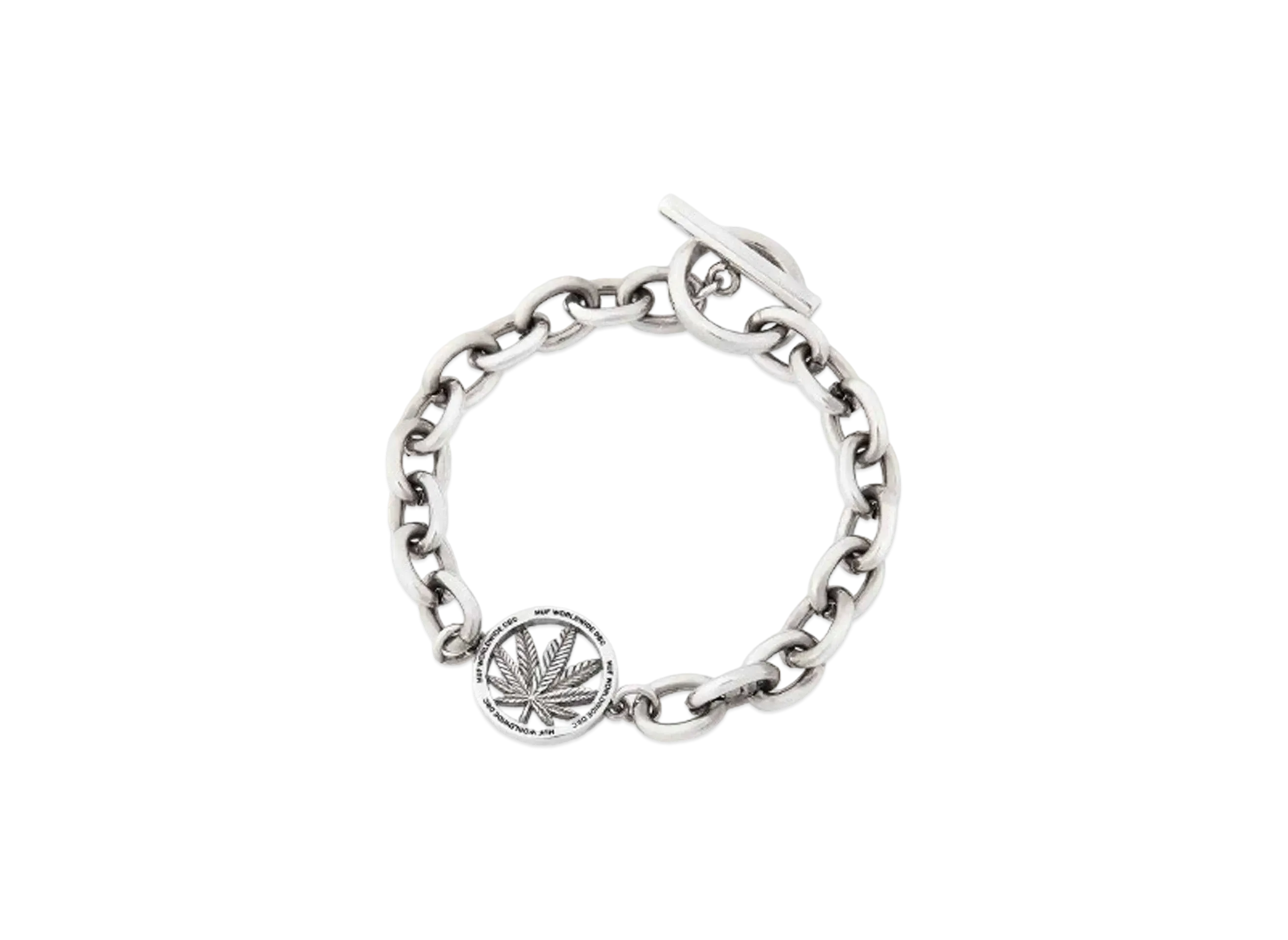 HUF Summer 24 Plantlife Coin Bracelet "Silver"