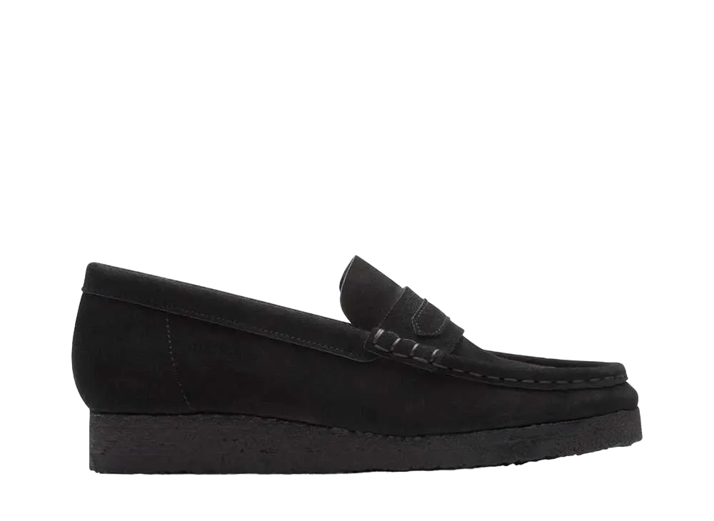 Clarks Women's Wallabee Loafer "Black Suede"