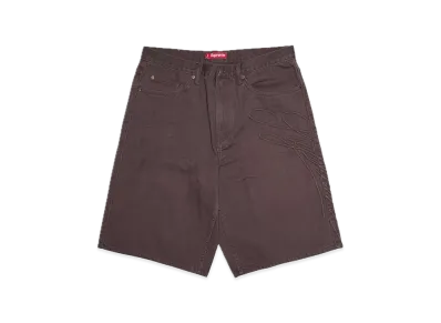 Supreme Script Baggy Denim Short "Brown"