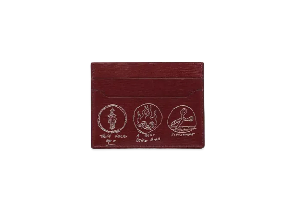 DELVAUX x Kasper Bosmans Come Card Holder Talisman "Rosewood"