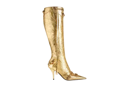 BALENCIAGA Women's Cagole 90mm Boot Metallized "Gold"