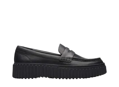 Clarks Women's Torhill Penny "Black Leather"