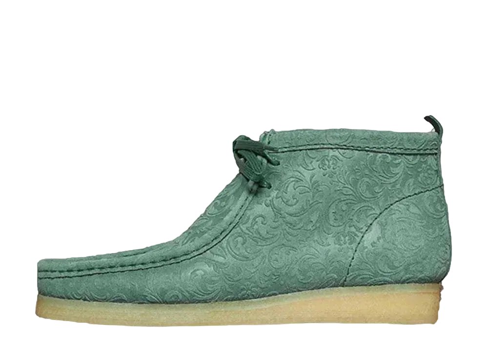 エンド × クラークス オックスフォード フラワーズ ワラビー ブーツ "グリーンフローラル"