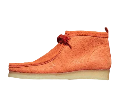 エンド × クラークス オックスフォード フラワーズ ワラビー ブーツ "オレンジフローラル"