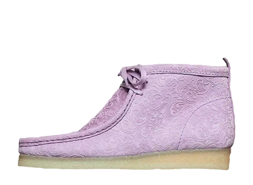 エンド × クラークス オックスフォード フラワーズ ワラビー ブーツ "ライラックフローラル"