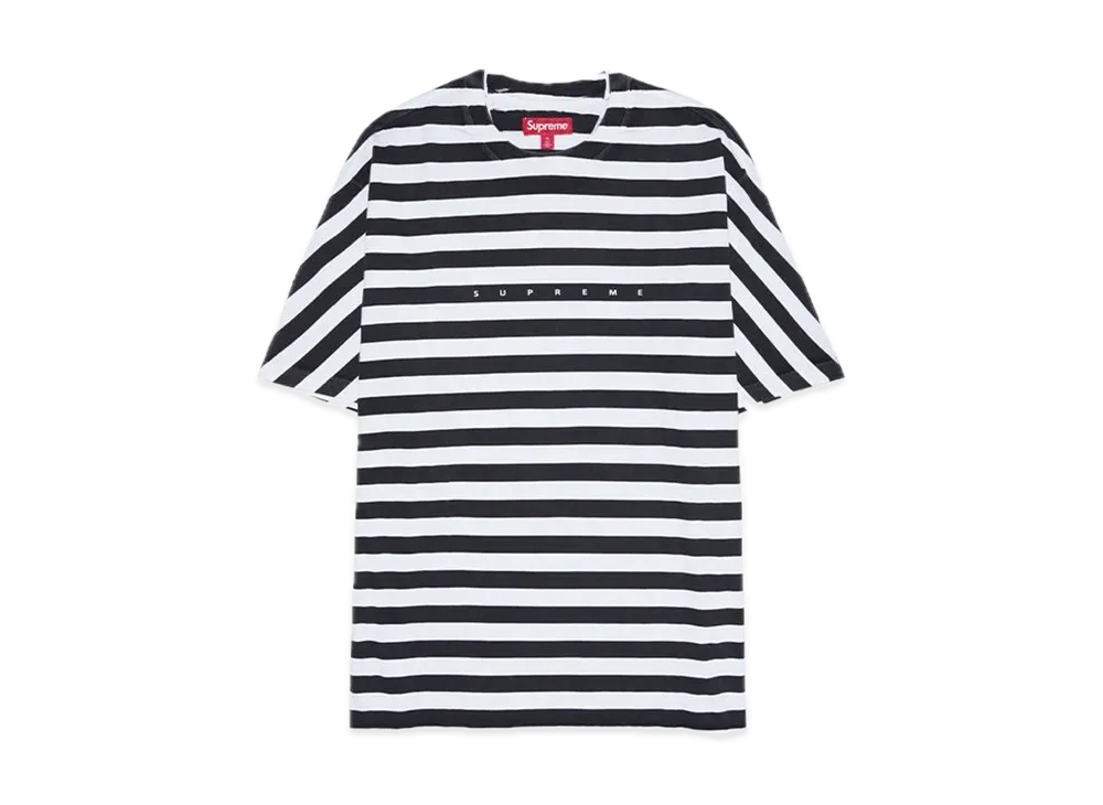 Supreme Overprint Stripe S/S Top "Black"