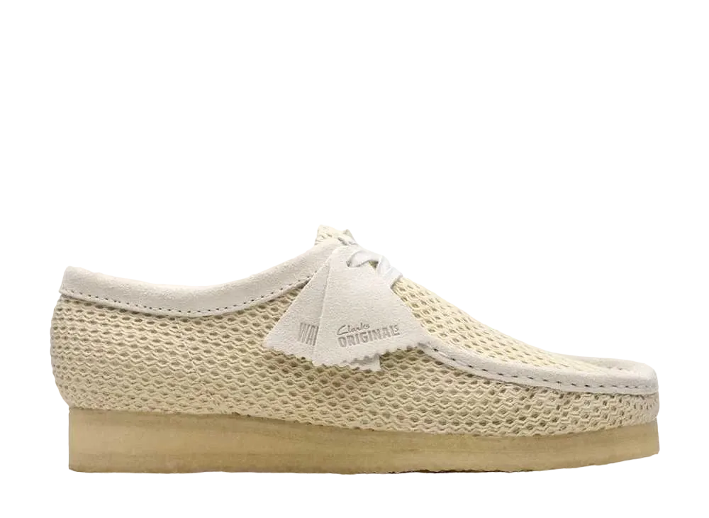Clarks Wallabee "Off White Mesh"