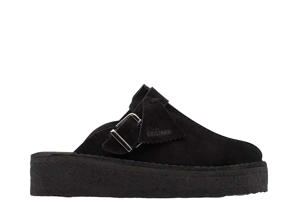 クラークス ウィメンズ トレックウェッジミュール "ブラックスウェード"