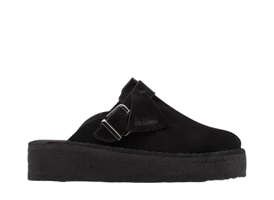 Clarks Women's Trek Wedge Mule "Black Suede"