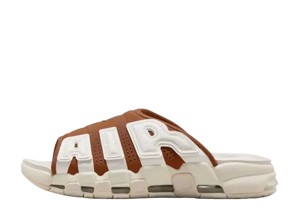 Nike Air More Uptempo Slide "Sail/Brown" (FQ8700-200/FQ8699-200)