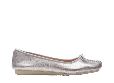 Clarks Women's Freckle Ice "Silver Metallic"