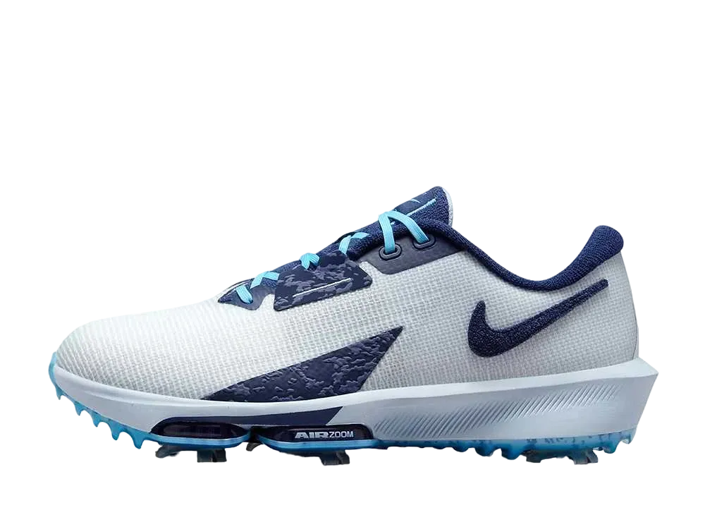 ナイキ エア ズーム インフィニティ ツアー NRG ゴルフ "ホワイト/アクエリアスブルー/ライトアーモリーブルー/ミッドナイトネイビー"