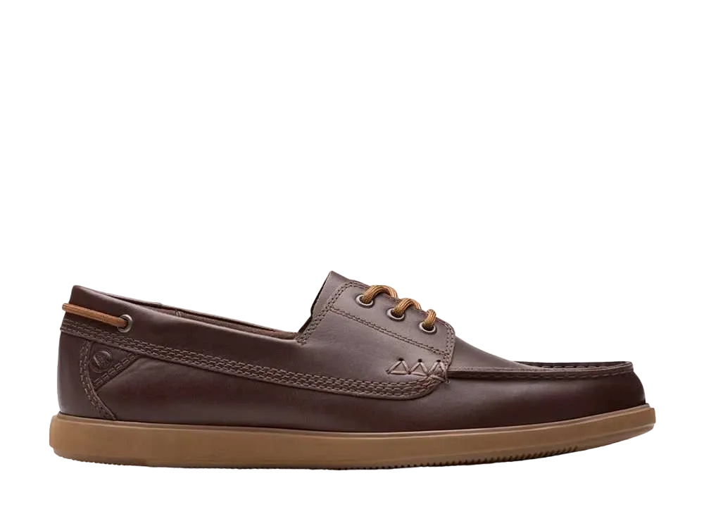 Clarks Bratton Boat "Dark Brown Leather"