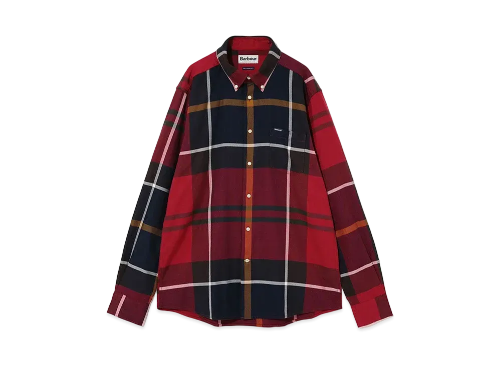 Barbour Men's Cotton Big Tartan Button Down "Red"