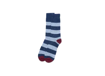 Barbour Melange Striped Socks "Navy"