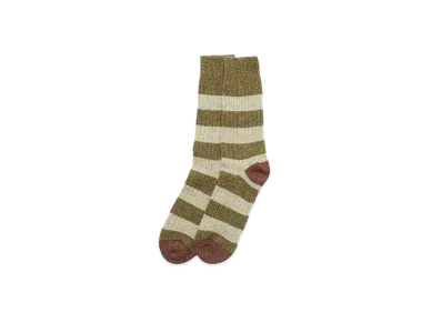 Barbour Melange Striped Socks "Olive"